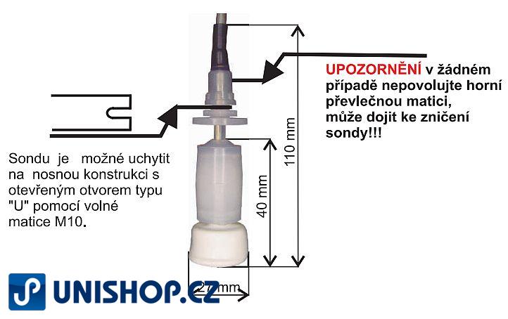Čidlo - sonda zaplavení  - záplavový senzor