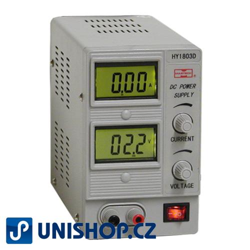 Laboratorní zdroj HYELEC HY1803D 0-18V/0-3A s transformátorem