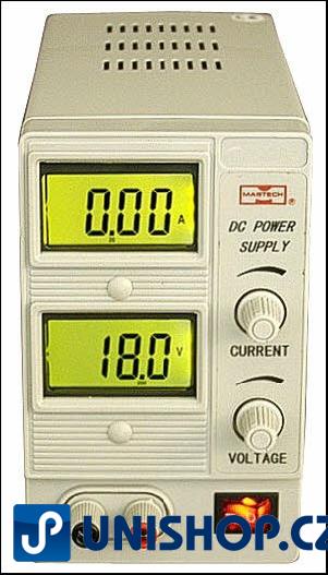 Laboratorní zdroj HYELEC HY1803D 0-18V/0-3A s transformátorem