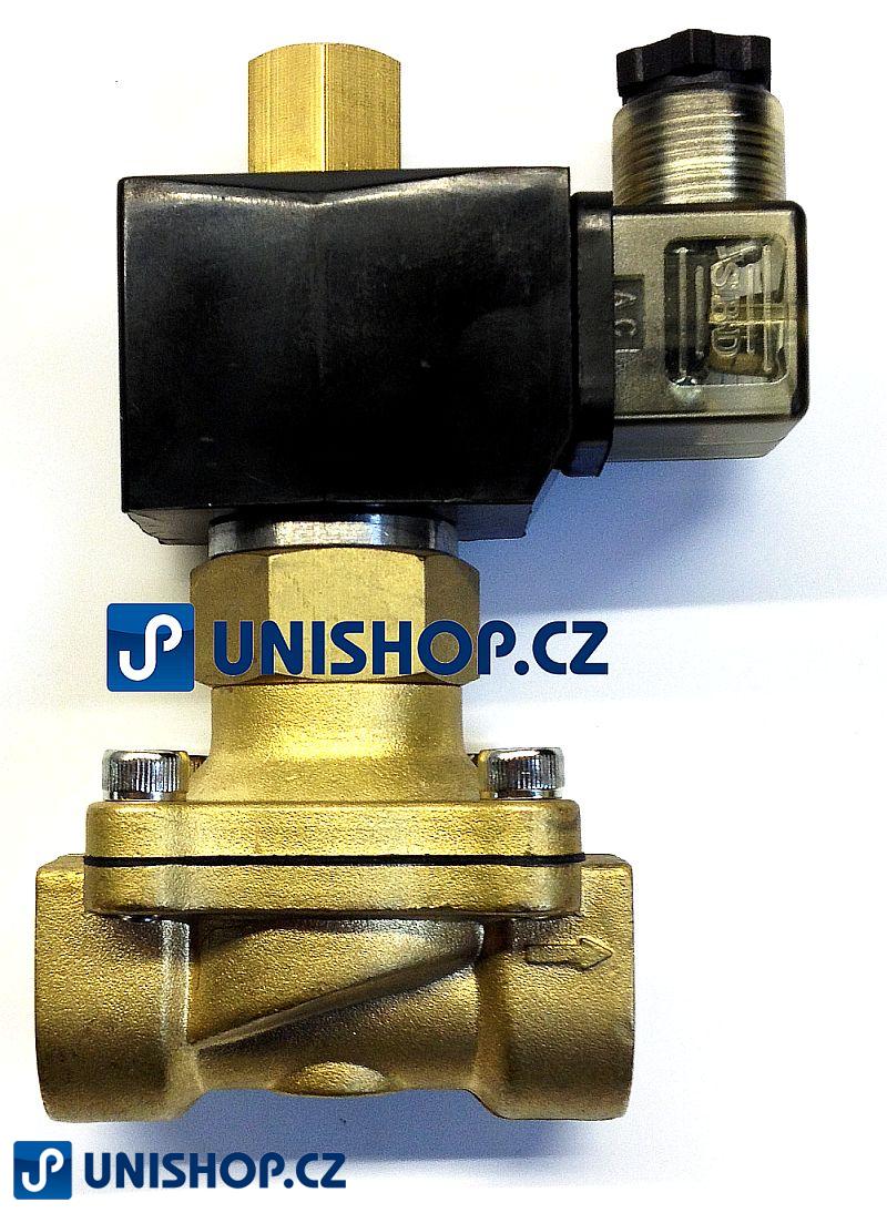 MP-W25025N, NC, G 1"- mosaz, 12V DC  G 1 "  - Elektromagnetický ventil