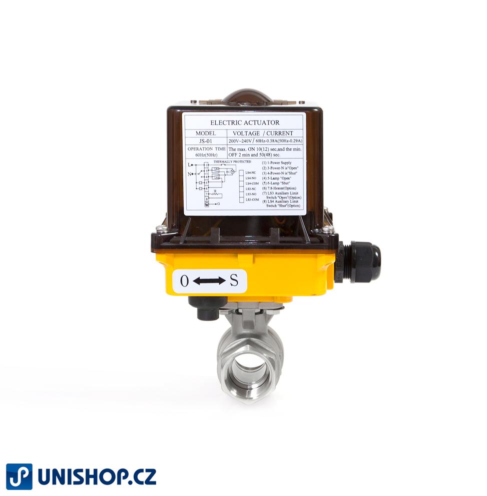 JS_01 servo-ventil s kul. ventilem G 3", 24V AC/DC