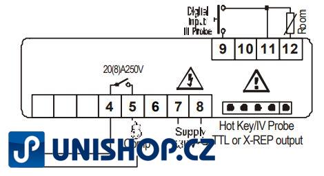 Termostat Dixell XR20CX 5N0C0 s napájením 230V a 8A relé