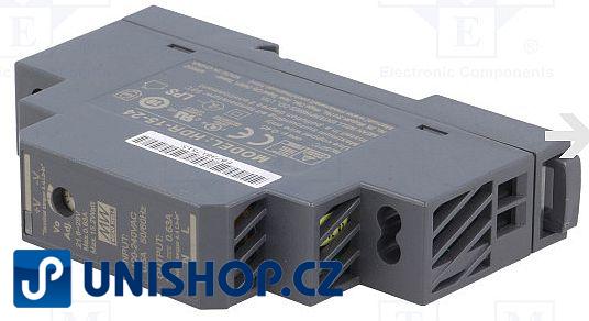 Spínaný zdroj MEAN WELL HDR-15-12 na DIN