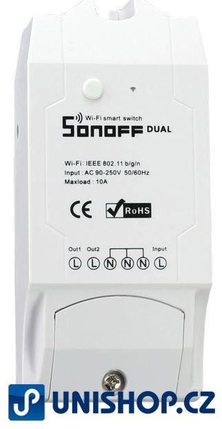 WiFi bezdrátový modul s dvojitým výstupem Sonoff Dual