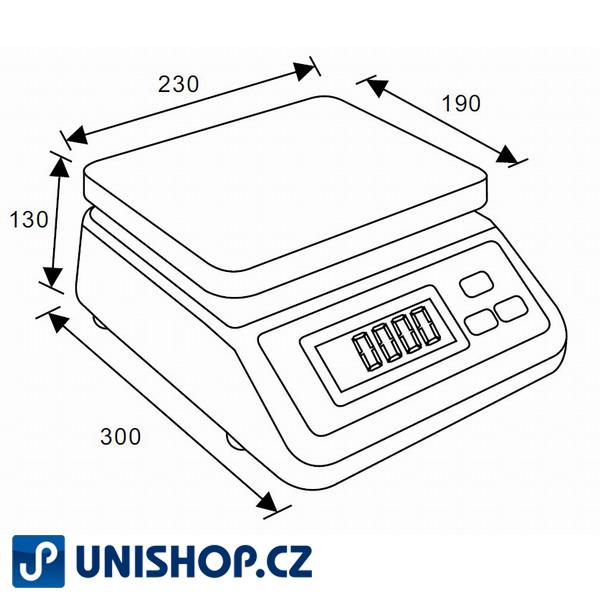 Nerezová voděodolná váha do 6kg, TS-S29B
