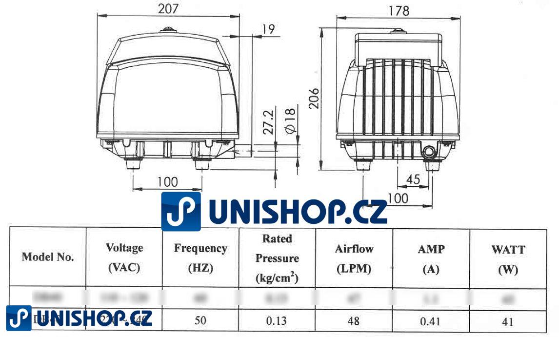 AIRMAC Dmychadlo membránové DB 40