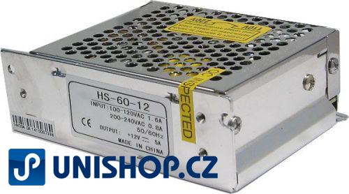 Zdroj 12V/60W spínaný HS-60/12 CARSPA