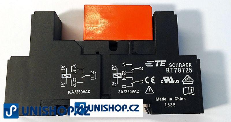 Relé RT 2P/8A,230VAC,5mm; SCHRACK Technik