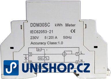 Elektroměr DDM30SC 1 fázový na DIN lištu