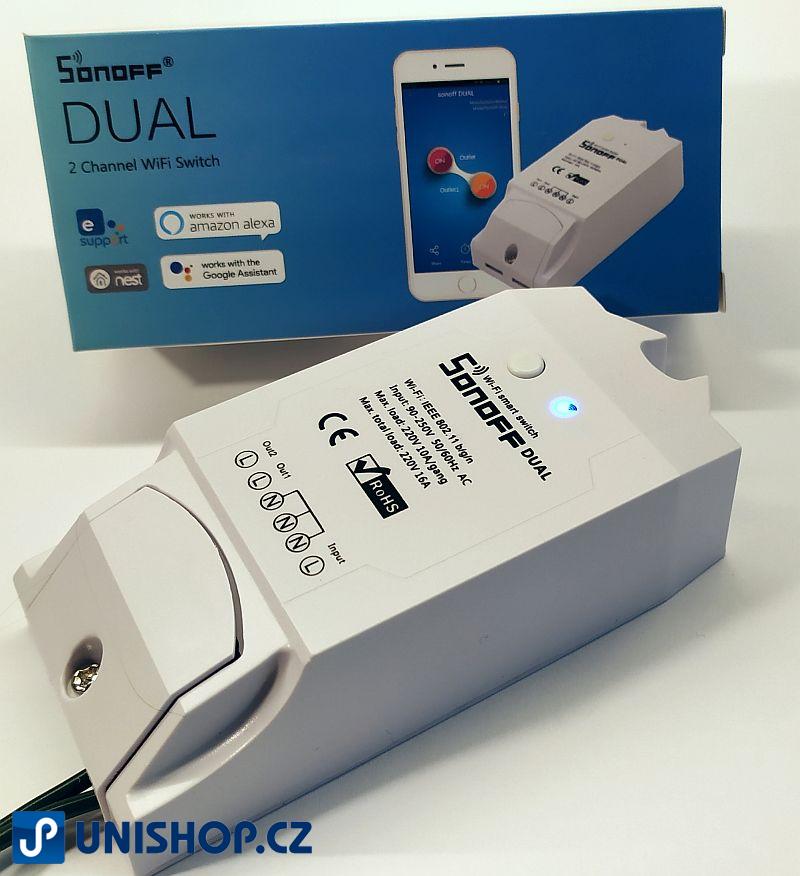 WiFi bezdrátový modul s dvojitým výstupem Sonoff Dual