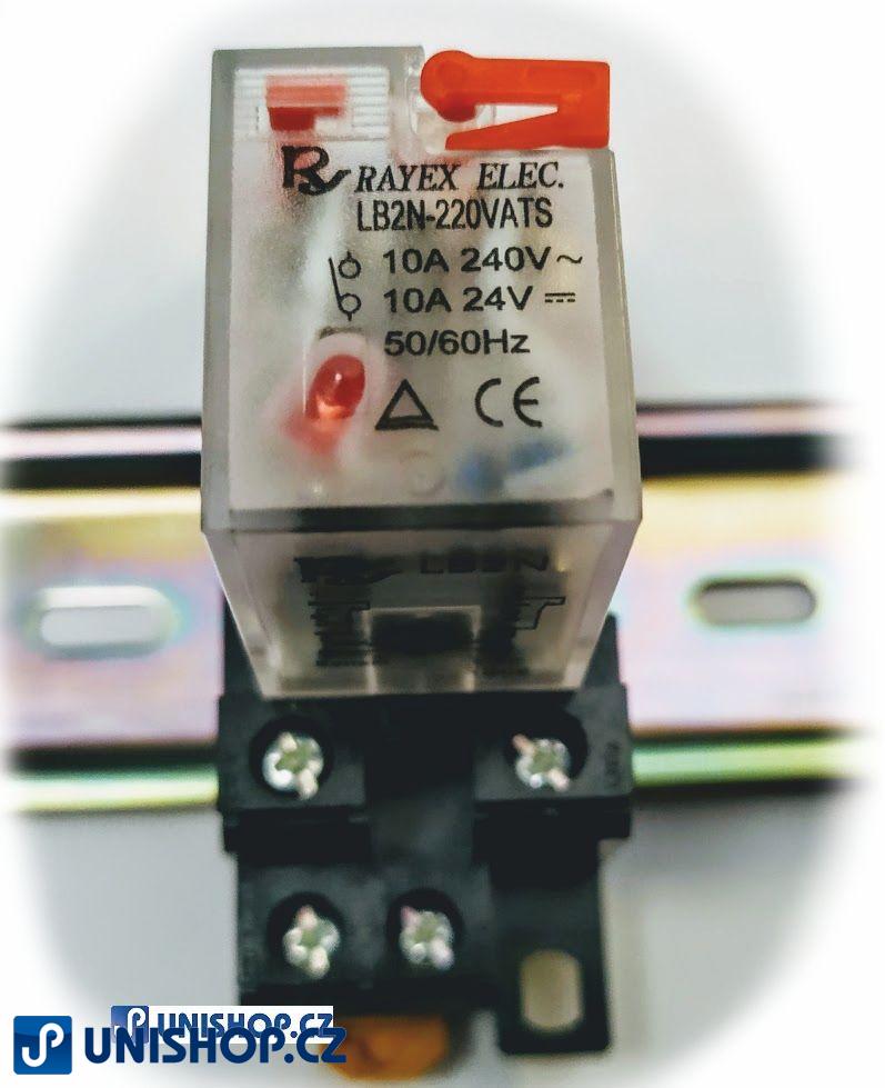 Patice pro relé  PIN:8;15A;250VAC;H:33mm; W:28,5mm;Montáž:DIN;Rada:LY2 ROHS 