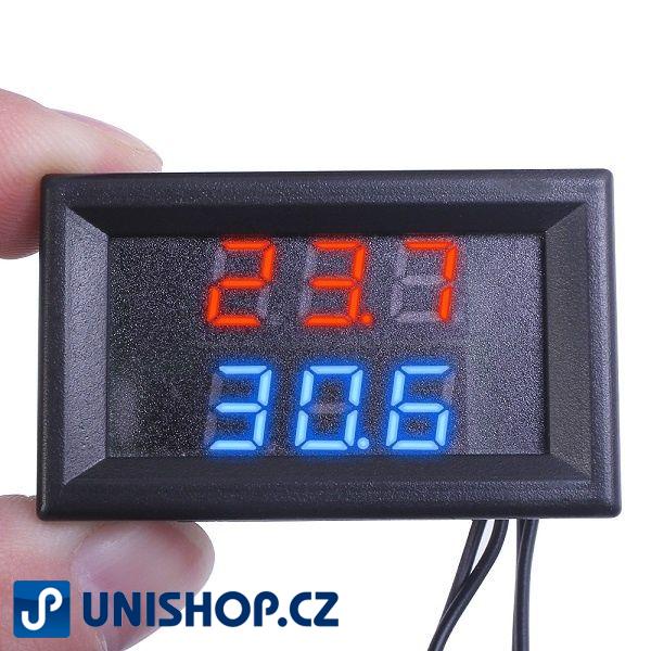 Digitální teploměr duální se dvěma sondami