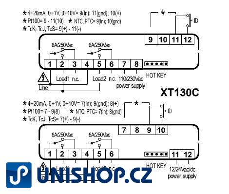 Regulátor Dixell XT130C 5C0TU s neutrální zónou a teplotním vstupem 2 / 2