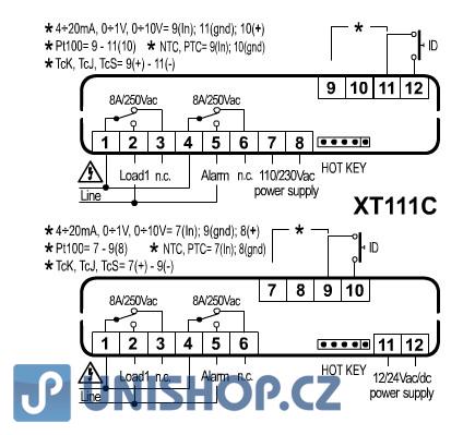 Regulátor Dixell XT111C 5C0TU s teplotním vstupem a alarmem