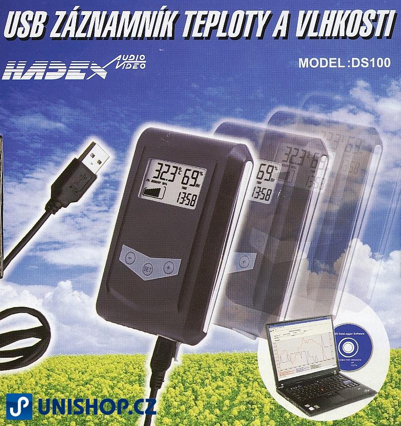 Datalogger teploměr + vlhkoměr DS100 se záznamem -  datalogger