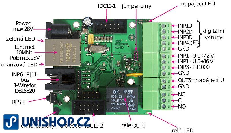 Termostat s dálkovým přístupem (LAN controler)