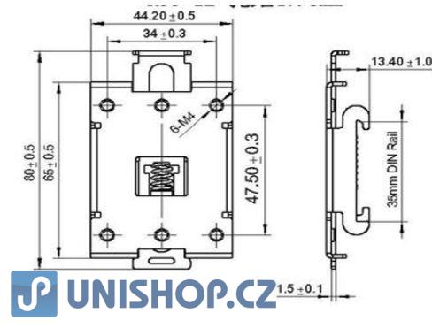 DIN držák montážní kovový