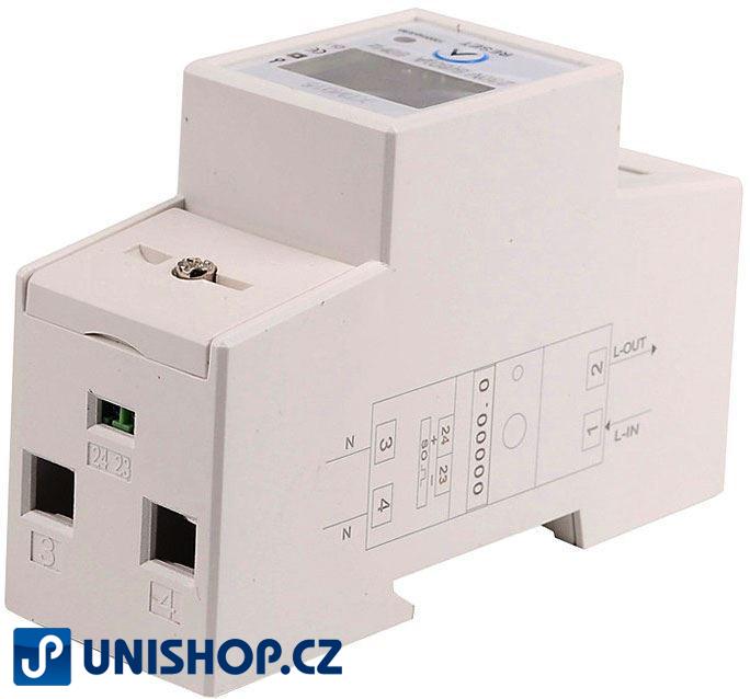 Elektroměr DDS015, 1 fázový na DIN lištu