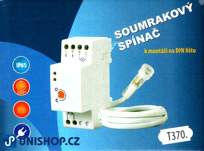Soumrakový spínač na DIN lištu 230V/4600W