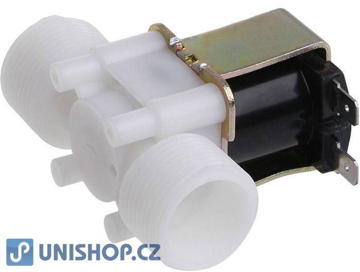 Elektromagnetický ventil 230V na vodu plastový, příruby G 3/4", NC