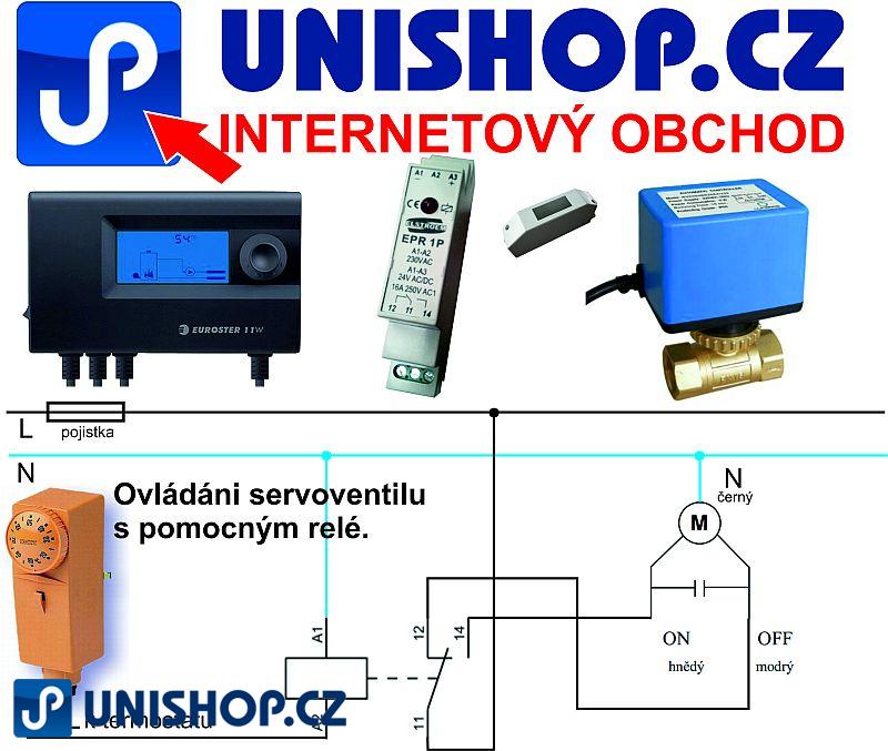 Zónový ventil Lufberg ZV 3-25-13 24V se servopohonem trojcestný ventil 24 V