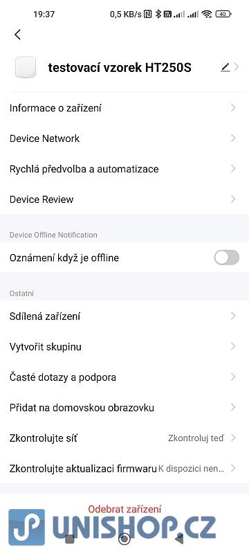 ViFi jednoduchý bezdrátový termostat General HT250S SMART s kolečkem