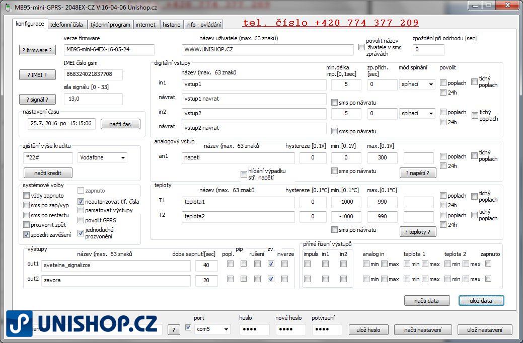 GSM modul MB 95 MINI nový typ