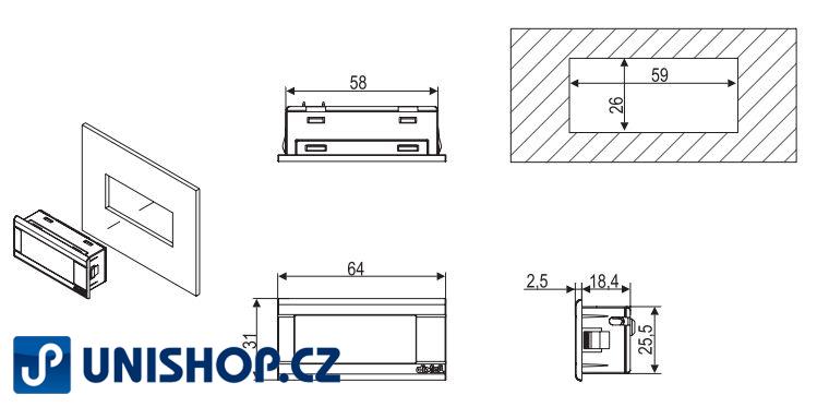 Teploměr DIXELL XT11S-520 Digitální ukazatel teploty LED