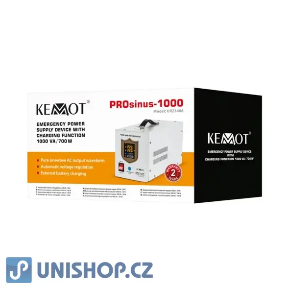 Zdroj záložní KEMOT PROsinus-1000 700W 12V White