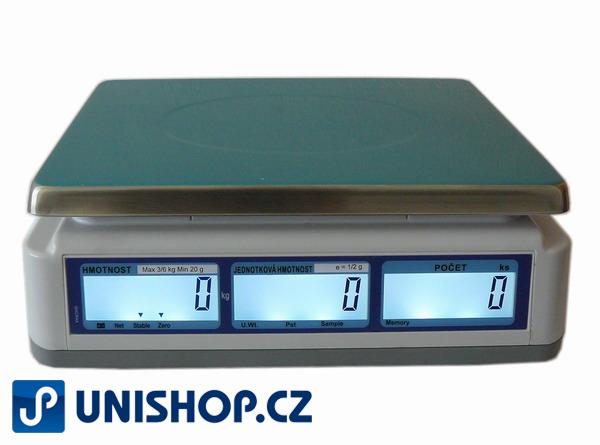 Počítací váha TSCQHC 3kg se zákaznickým displejem