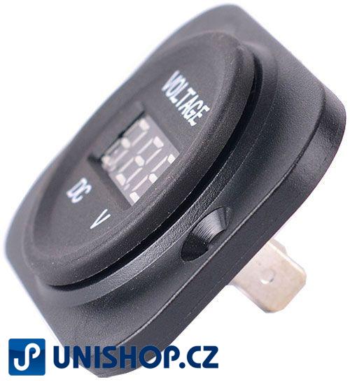 Voltmetr do auta, rozsah 8-30V, montáž na panel