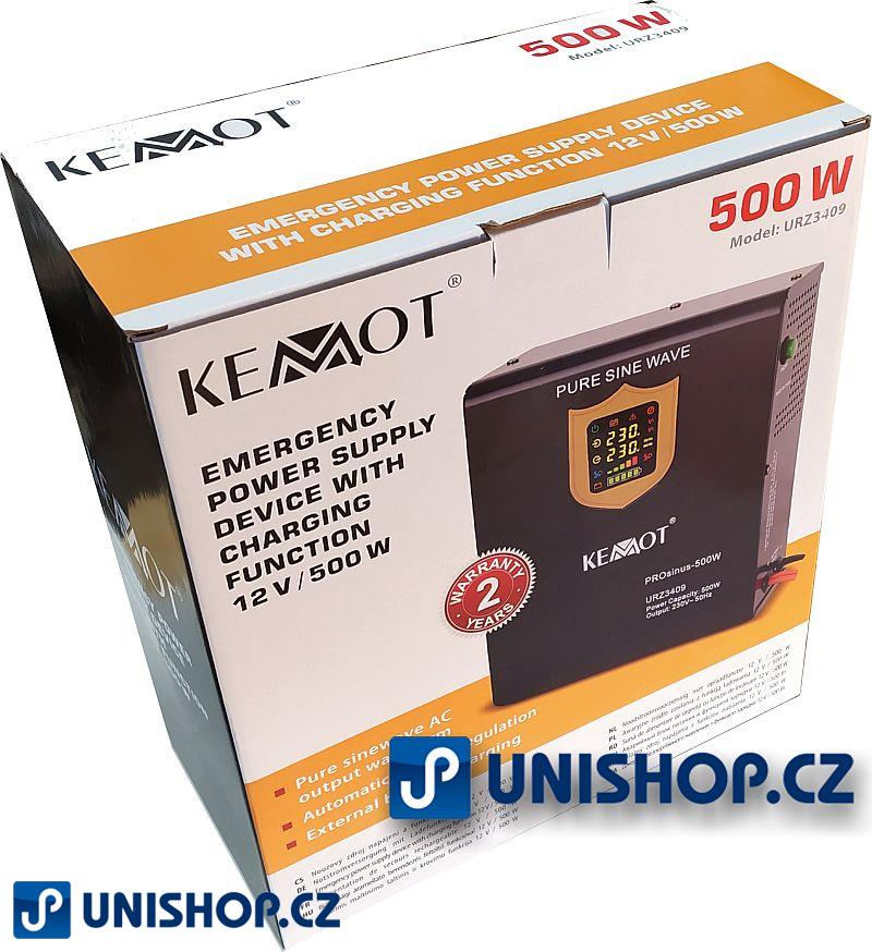Zdroj záložní KEMOT PROsinus 500W 12V nástěnný