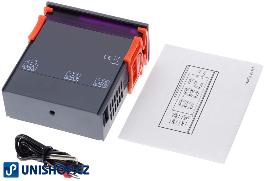 Jednoduchý digitální panelový termostat  MH1210 W s napájením 230V