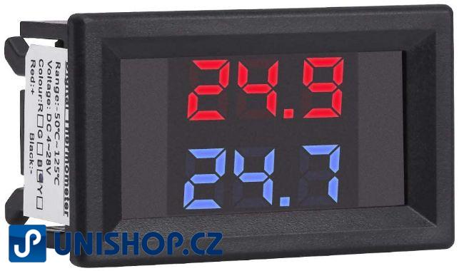 Digitální teploměr duální se dvěma sondami