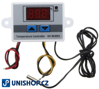 Digitální termostat XH-W3001, -10 až +110°C, napájení 12V