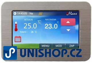 Pokojový termostat s barevným dotykovým displejem Flame Touch