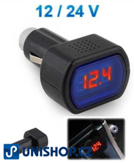 Kontrolní voltmetr do auta - tester