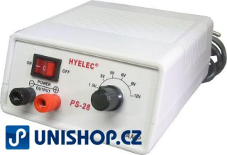 Napájecí zdroj HYELEC PS-28 1,5-3-5-6-9-12V/2A spínaný