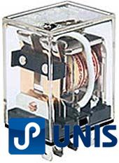 Relé HTL-2C 220V 2x kontakt 220/240VAC/10A 26x20x34mm (LY2)