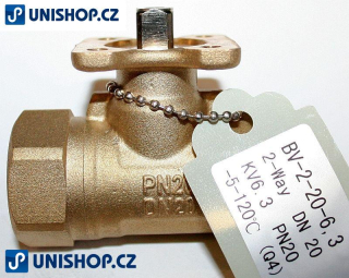 BV-2-15-2,5; Zónový regulační kulový ventil tělo G1/2" - mosaz