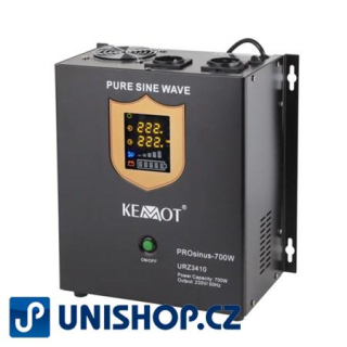 Zdroj záložní (měnič) KEMOT PROsinus 700W 12V nástěnný pro čerpadla