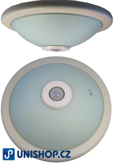 Stropní světlo kulaté  s PIR čidlem bílé 230V / 2x20W