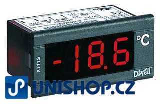 Panelový teploměr Dixell XT11S 5200N (0,1°C), napájení 230V, NTC sonda, -50 až +99°C