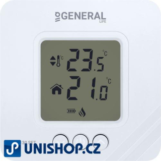 Jednoduchý bezdrátový termostat General Life HT130 SET