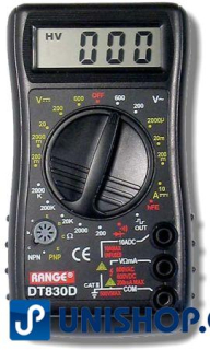 Multimetr DT830D RANGE