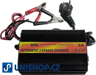 Nabíječka 12V/9A spínaná pro Pb aku,CARSPA