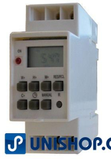 Spínací hodiny digitální na DIN lištu