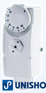  Příložný termostat SALUS AT 10 s rozsahem řízení 30-90 st.C