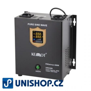 Zdroj záložní (měnič) KEMOT PROsinus 300W 12V nástěnný pro čerpadla