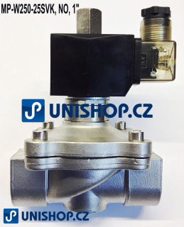MP-W250-25SNK, NO, 230V AC,G 1 " - nerezový - Elektromagnetický ventil